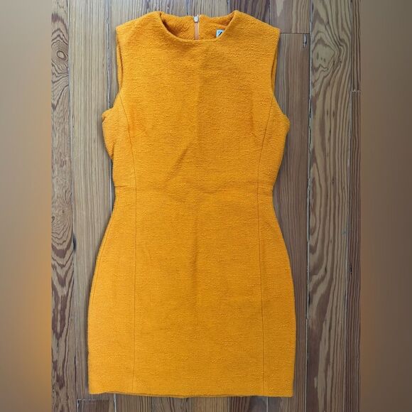 ZARA Textured Orange Dress - Picture 1 of 6